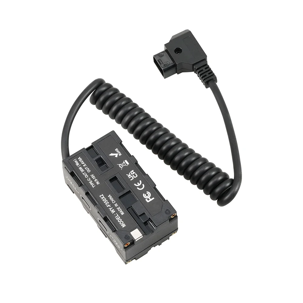 Dummy Battery D-TAP to NP-F550/750/970 Double-sided Dummy Battery For Monitor Wireless Image Transmission V-port Battery