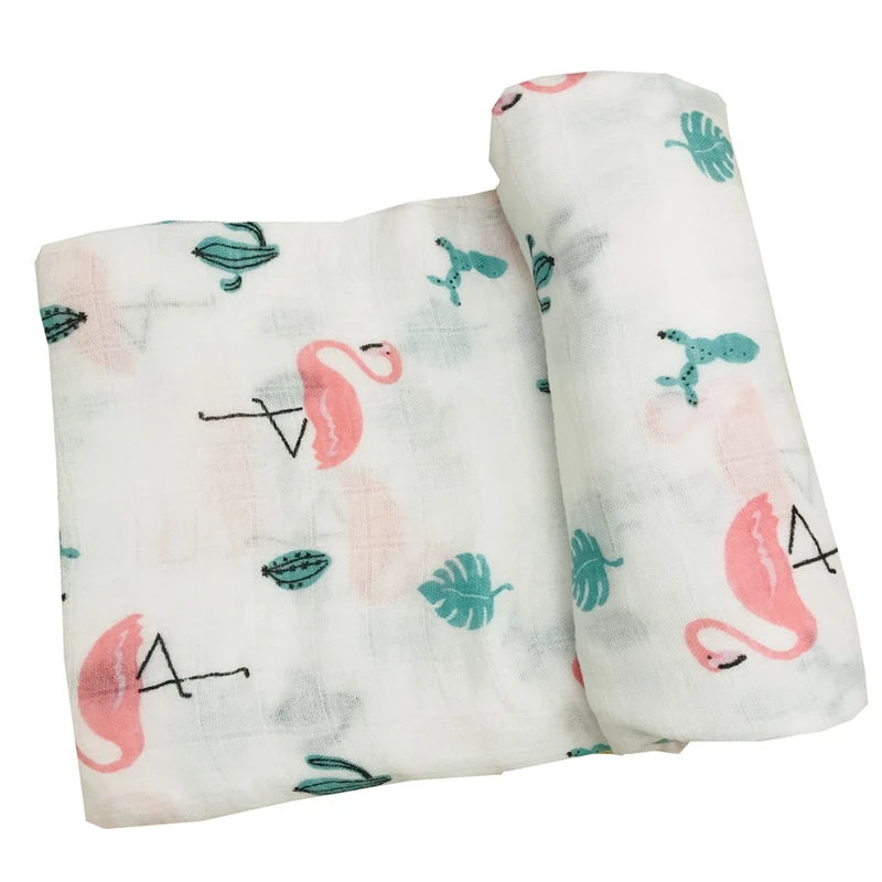 فلامنغو حمام الطفل شيالة أطفال الطفل بطانية من الموسلين قماط الوليد بطانية قماط تلقي بطانية للرضع حديثي الولادة #5