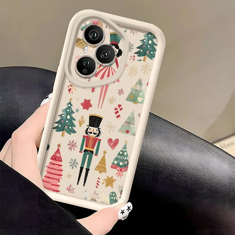 شجرة عيد الميلاد المطبوعة حافظة هاتف من البولي يوريثان لهاتف Honor 400 200 Pro Magic7 Lite X8c X9c الذكية X6a X6b X6c غطاء سيليكون ناعم مقاوم للصدمات #3