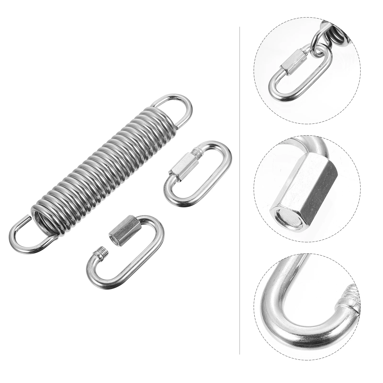 

Heavy Duty Steel Hammock Spring Carbon Steel Coil for Hanging Chairs Punching Bags Plants Low Noise Vibration Swing Spring
