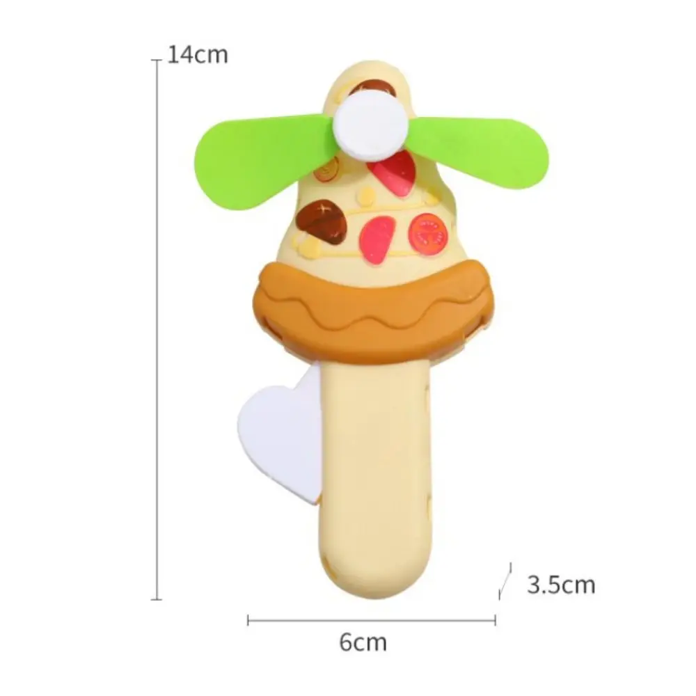 Mini Hand Pressed Small Fan Donut Birthday Toys Children Portable Handheld Manual Fan Ice cream Birthday Party Favors Guest Gift