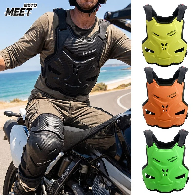 

Motorcycle Armor Vest Chest Body Protector Back Jacket Off-Road Dirt Moto Bike Clothing Racing Motocross Skateboard Gear