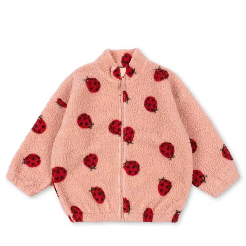 2026 KS Brand Winter Baby Girls Boys Lambswool Cherry Jackets Kids Clothes Boys Sequin Cartoon Outerwear Children's Coats 1-9Yrs - Image 10