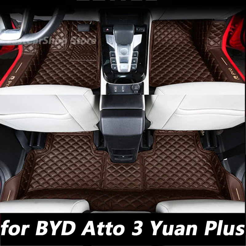 For BYD Atto 3 Yuan Plus EV 2021 2022 Car Dust-proof Foot Mat Floor Wire Mats Rugs Auto Rug Covers Auto Pad Interior Mat