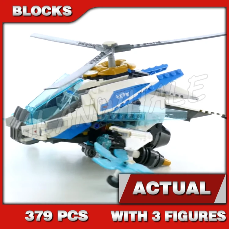 

361 деталь Конструктор-вертолет Shinobi Shuricopter с функцией вращения ротора, модель 11328, совместимый с другими конструкторами