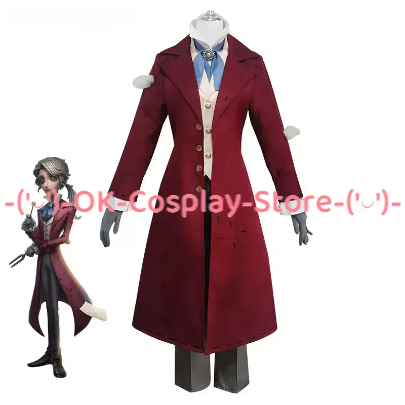 

Game Identity V Composer Frederick Kreiburg Cosplay Costume Red Party Suit Coat Top Pants Hallween Uniforms Custom Made