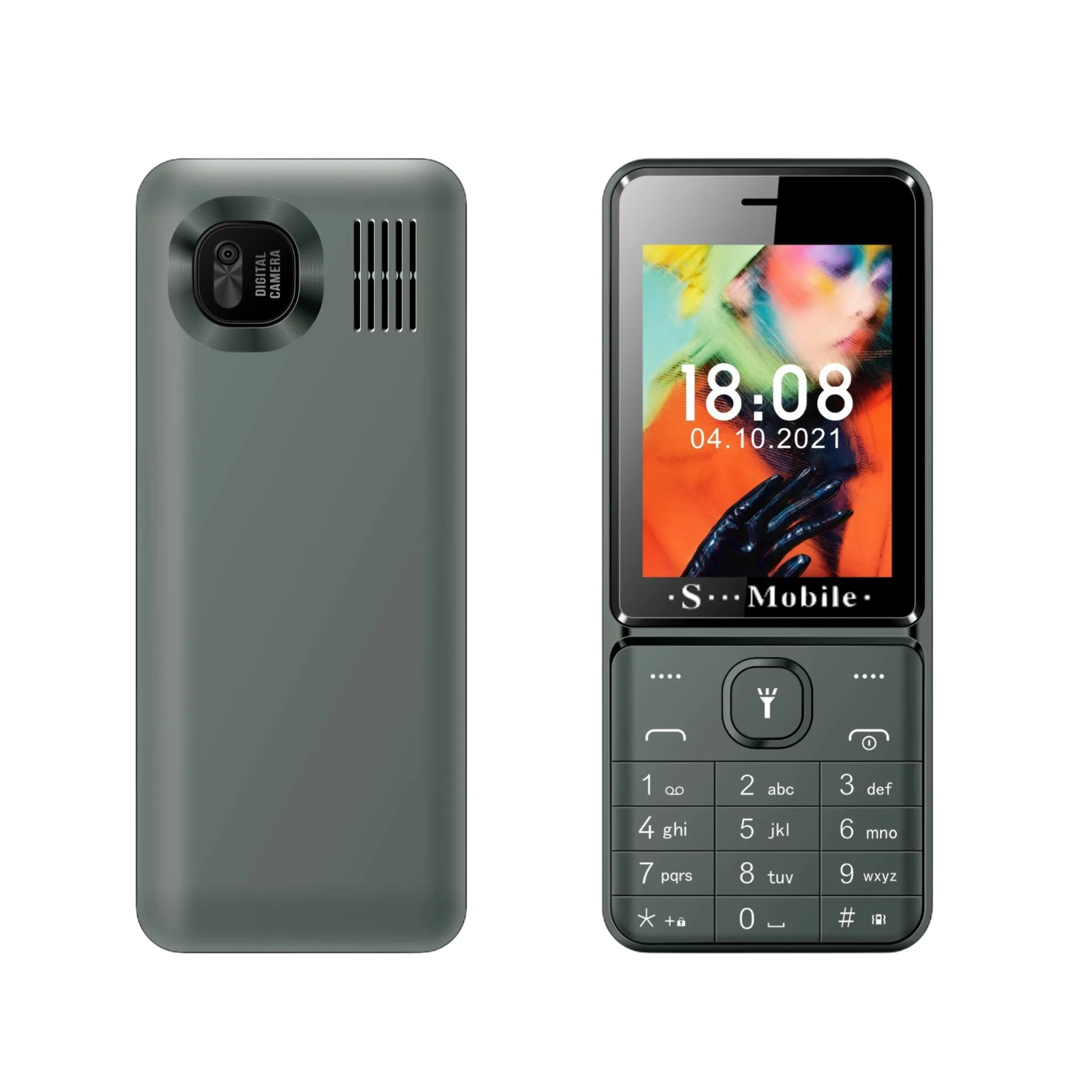 Unlocked 4 Quad Sim Senior Phone 2.8" Big Display Durable Quick Dial Flashlight Large Button Loud Voice Slim Elderly Cellphone