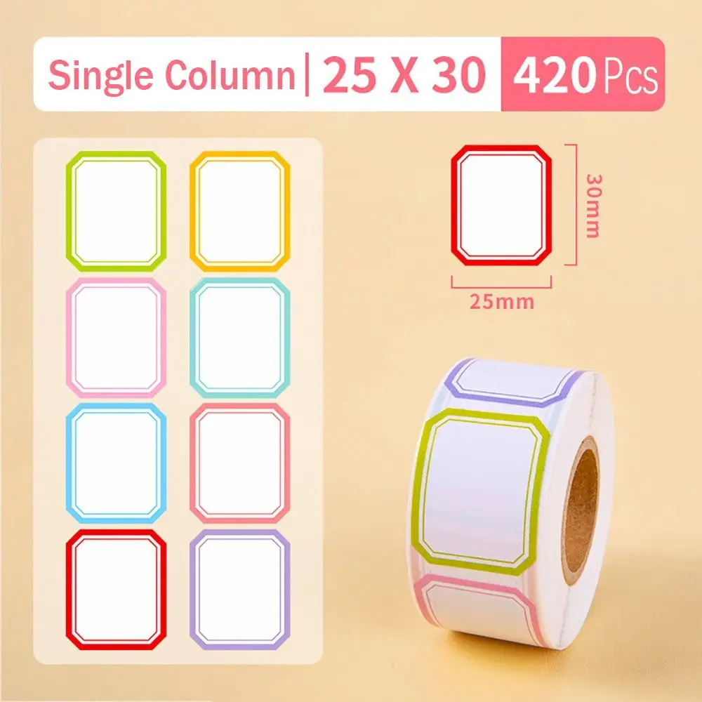 Portable Waterproof Label Stickers Self-adhesive Blank Labels Index Stationery Supplies Tag Sticker