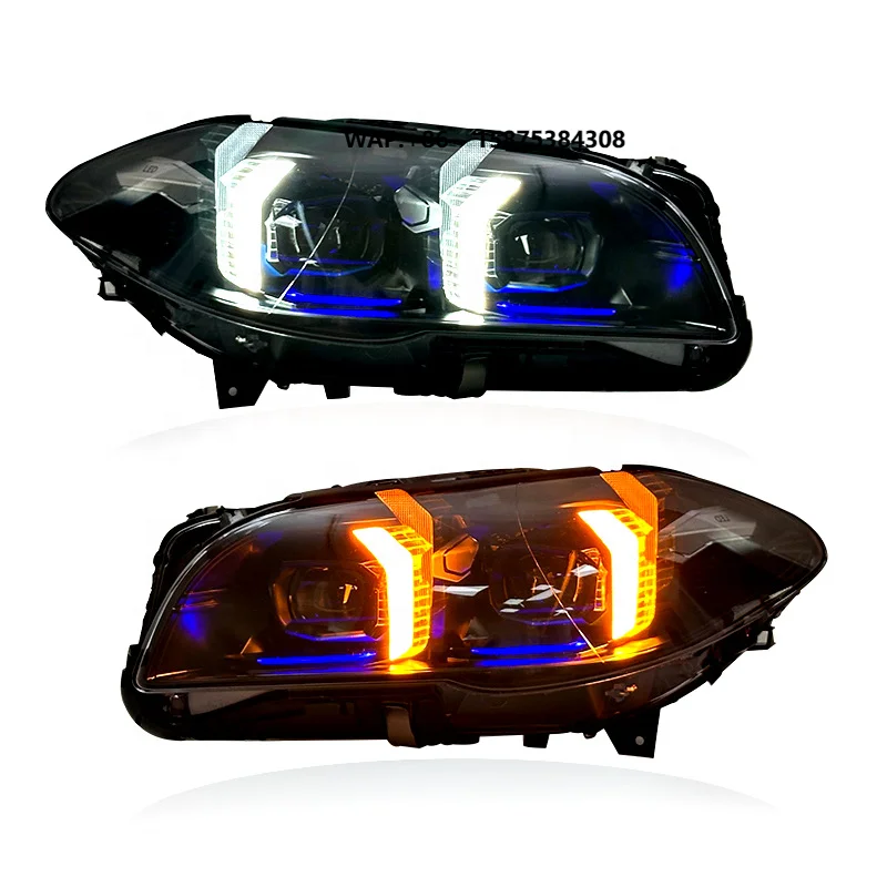 

Auto Parts New Snake Eye Style LED Headlight Assembly Compatible With 5 Series F10 F18 2010-2017 2042 Sold in Pair