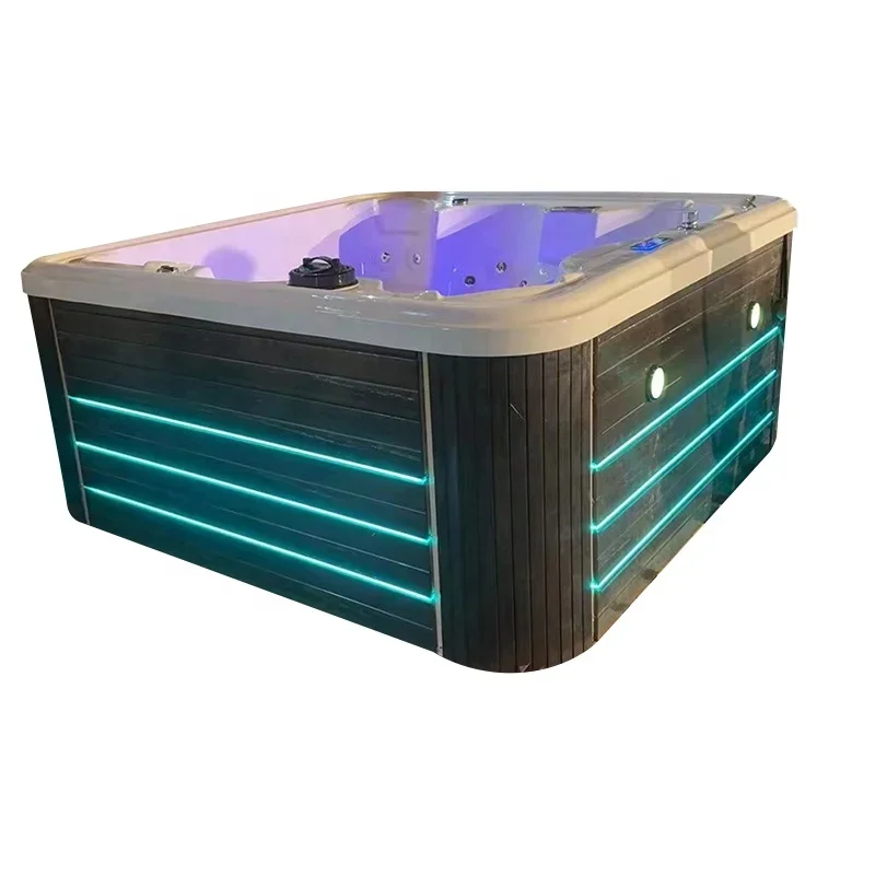 Z 6 personas Deluxe Balboa System América Bañera de hidromasaje acrílica SPA de natación al aire libre con Jacuzzier/bañera de fiesta con TV/bañera de hidromasaje