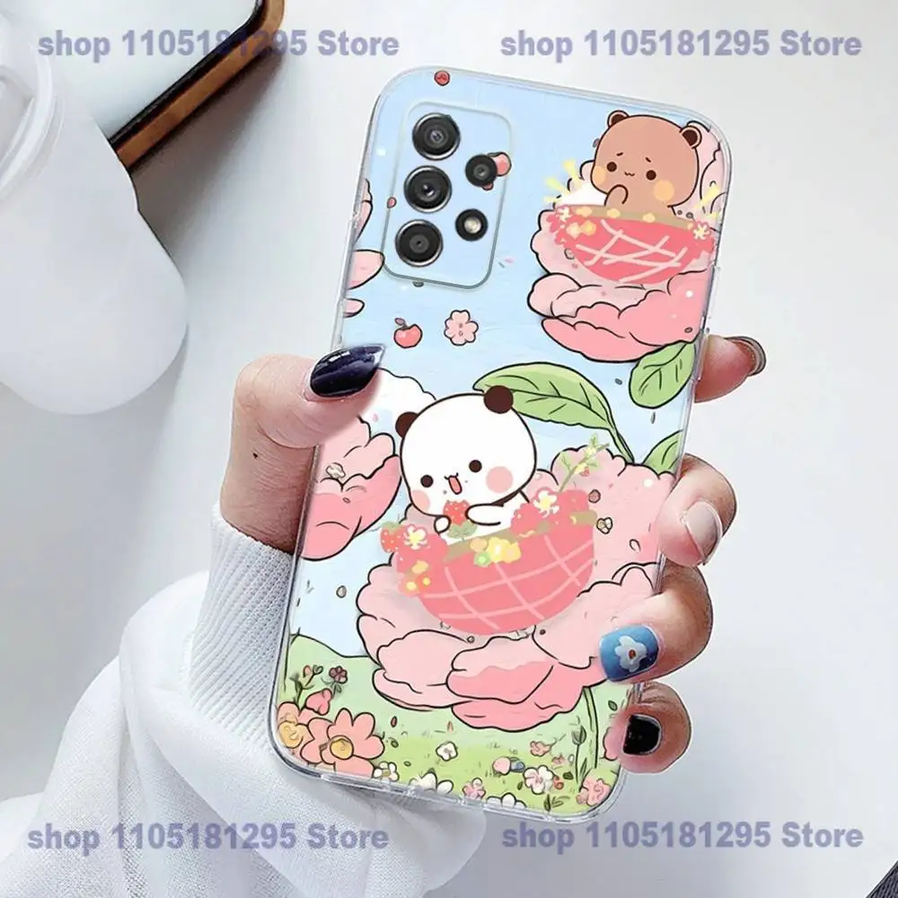 Casing Ponsel BuBu D-DuDu Lucu Silikon untuk Samsung S23,21,22,20 FE Lite,S10,9,PIus,A70,Transparan Lembut