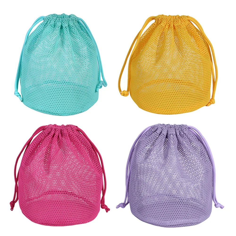 

4/8/16pc Travel Large Capacity Nylon Cosmetic Organizer Foldable Casual Mesh Drawstring Bags Rope Bundle Pocket Swim Washing Bag