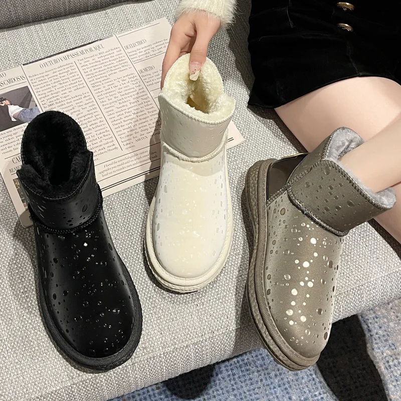 

Snow Boots Women's Waterproof and Non-slip Winter 2024 New Velvet Thickened Sole Cotton Shoes Student Korean Version Versatile