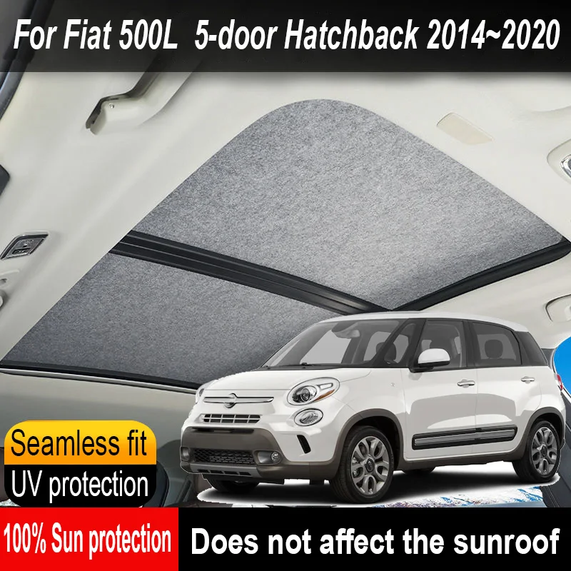 

Car Sunroof Insulation Roof Visor For Fiat 500L 5-door Hatchback 2014~2020 Anti-UV Electrostatic Adsorption Sky Curtain Sunshade