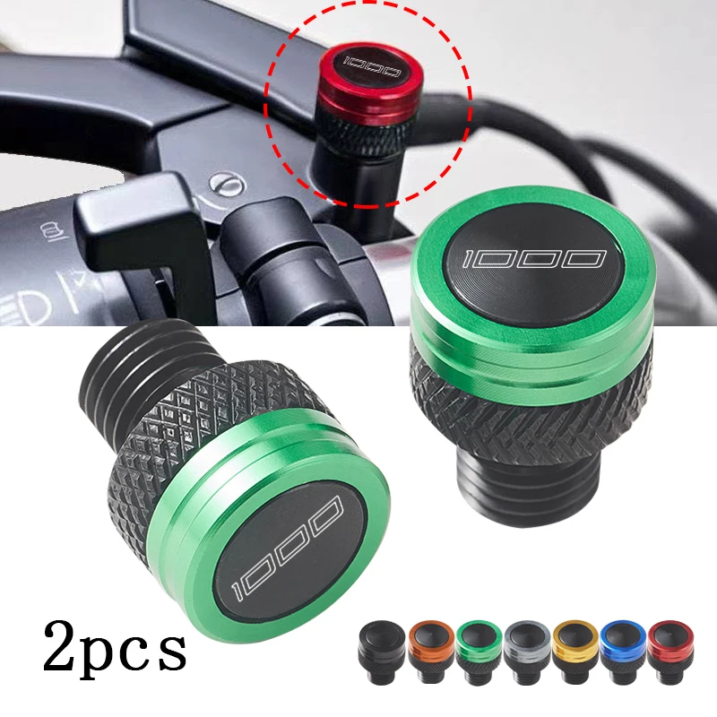 

Для Kawasaki Z1000 Z1000SX 2012-2020 2021 2022 2023 аксессуары для мотоцикла M10 * 1,25 алюминиевые винты болты заглушки для зеркал крышка