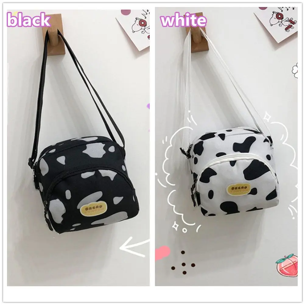 Women Cute Cow Printed Shoulder Bags Female Kawaii Korean Handbags Small Messenger Bag Girls Crossbody Bags