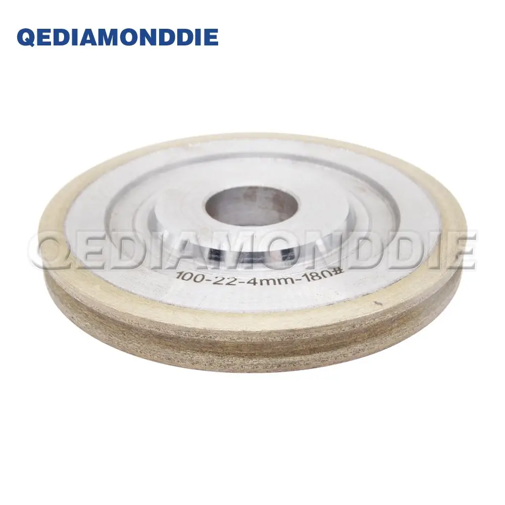 Алмазное стеклянное колесо D100mm H22mm T15mm Алмазные колеса с трапециевидной кромкой для станка для окантовки стекла специальной формы