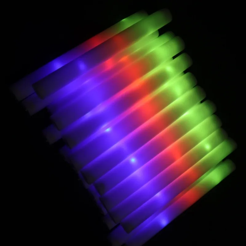 

18/27/36 Pcs Foam Glow Sticks with 3 Modes Colorful Led Flashing Glow Stick Glow in The Dark Party Supplies for Wedding Raves