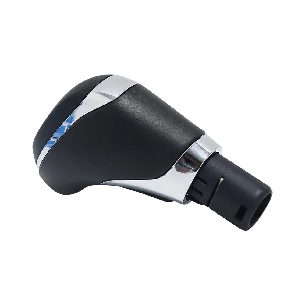 AT Transmission Handle Car Gear Shift Knob Robust ABS Material Artificial Leather Cover Bright Black For Daily Driving Use