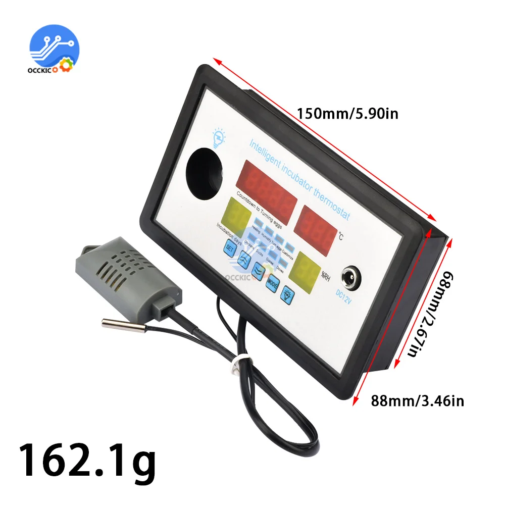 W9002 w9005 termostato inteligente digital controle de temperatura e umidade incubadora ovo automático transformando AC110-220V/dc12