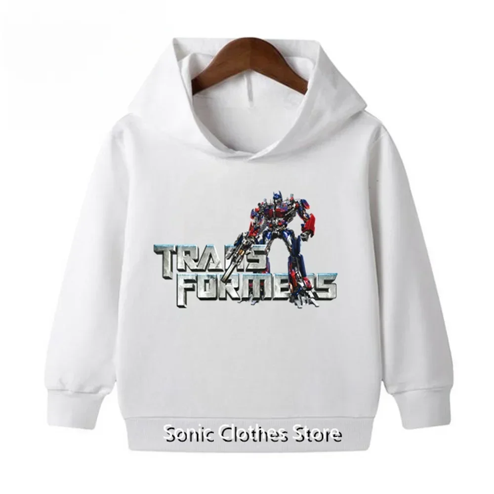 2024 New Transformation Robot Spring Autobots Tracksuits Boys Outfits Baby Girls Clothing Streetwear Kids Clothes Hoodie