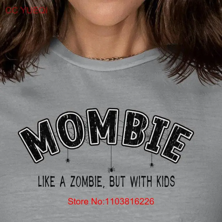 Мамби как зомби, но с детской футболкой на Хэллоуин, костюм мамы для выхлопных мам с длинными или короткими рукавами Мамби как зомби, но с детской футболкой на Хэллоуин, костюм мамы для выхлопных мам с длинными или короткими рукавами