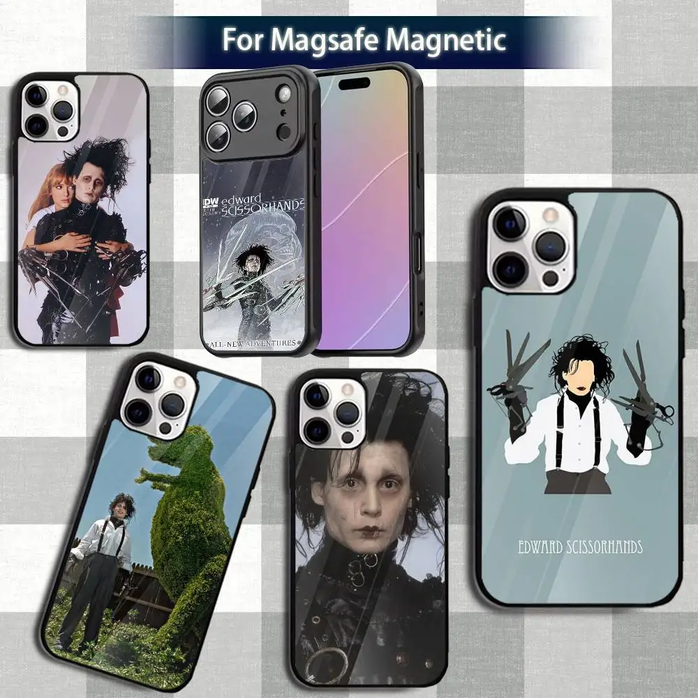

E-Edward movie Scissorhands Phone Case For iPhone 13,12,15,17,11,16,14,Pro,Max,Plus,Mini,Magsafe,Magnetic Wireless Charging Case