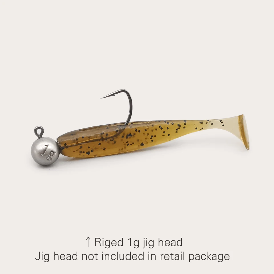 LUREHOLIC 1.5" 3cm Aji Paddle Tail Soft Baits 20pcs Lure Fishing for Rock Fishing Finesse Fishing view 2