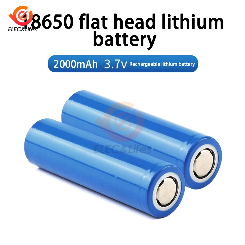 1Pcs 3.7V 18650 1000/1500/2000mAh large capacity rechargeable lithium-ion battery for flashlights remote control electronic toys