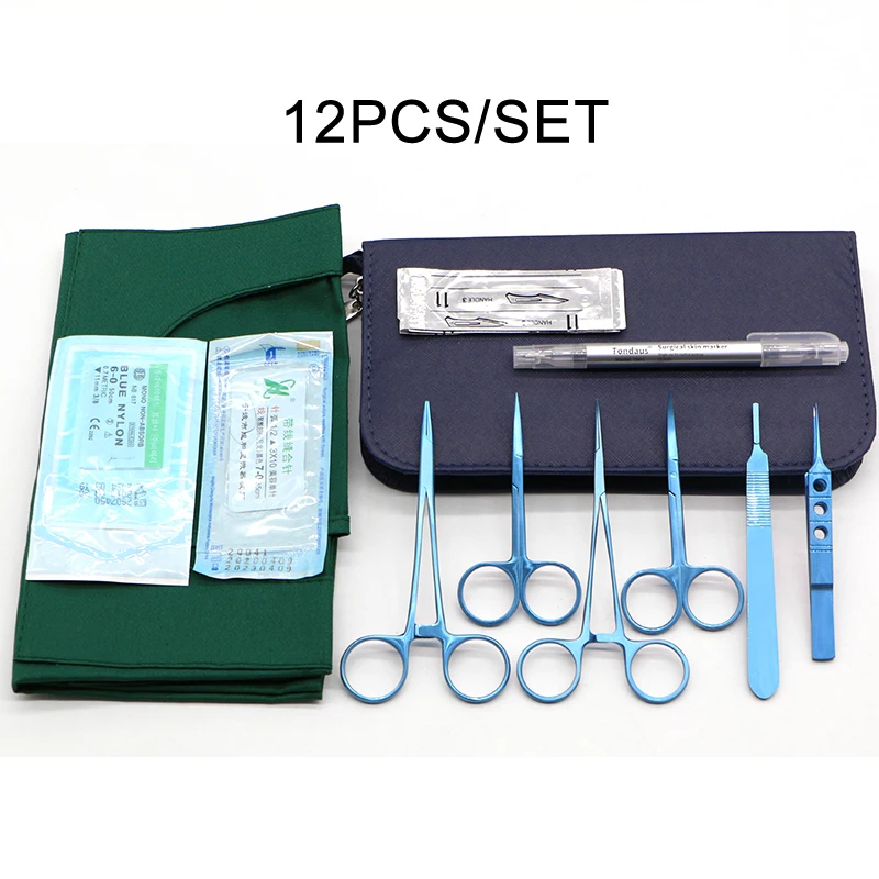 Double eyelid instrument set embedding thread tool plastic surgery medical student set package 12pcs/set