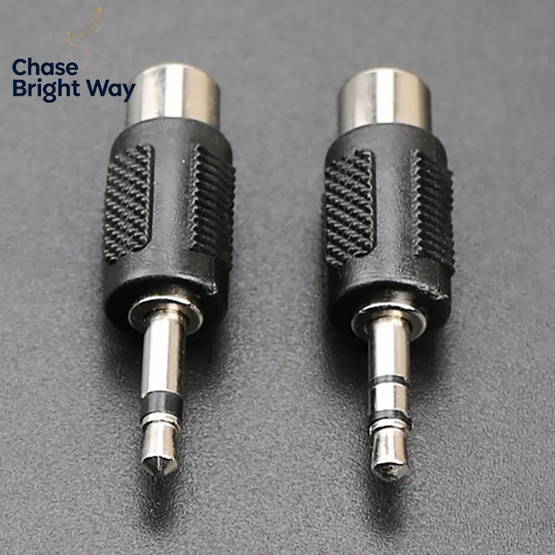 1Pc Mono Dual Channel Plug 3.5 To AV Adapter 3.5mm Audio Head Male To Lotus  Female Jack Conversion Head