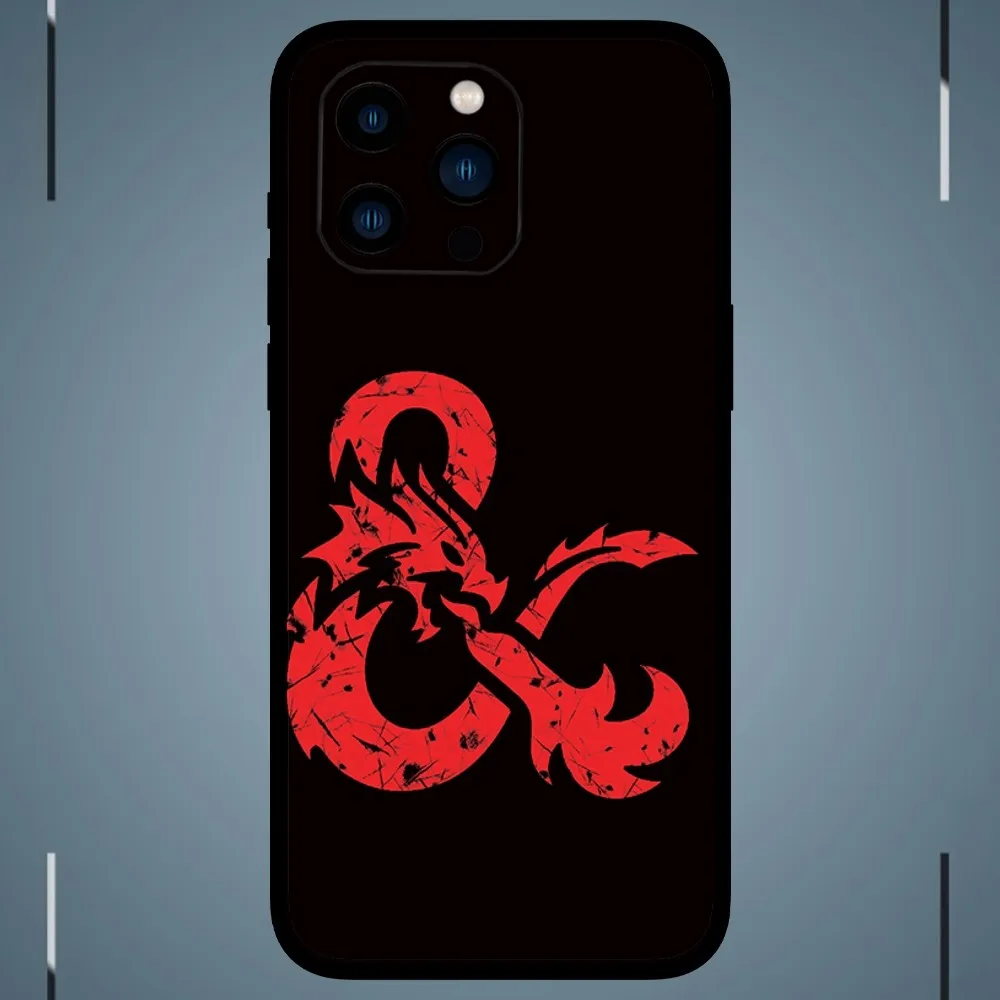 Game D-Dungeons D-Dragons D-DND Phone Case For iPhone 15 14 13 12 11 Pro Max mini XS XR X 8 Plus SE Cover