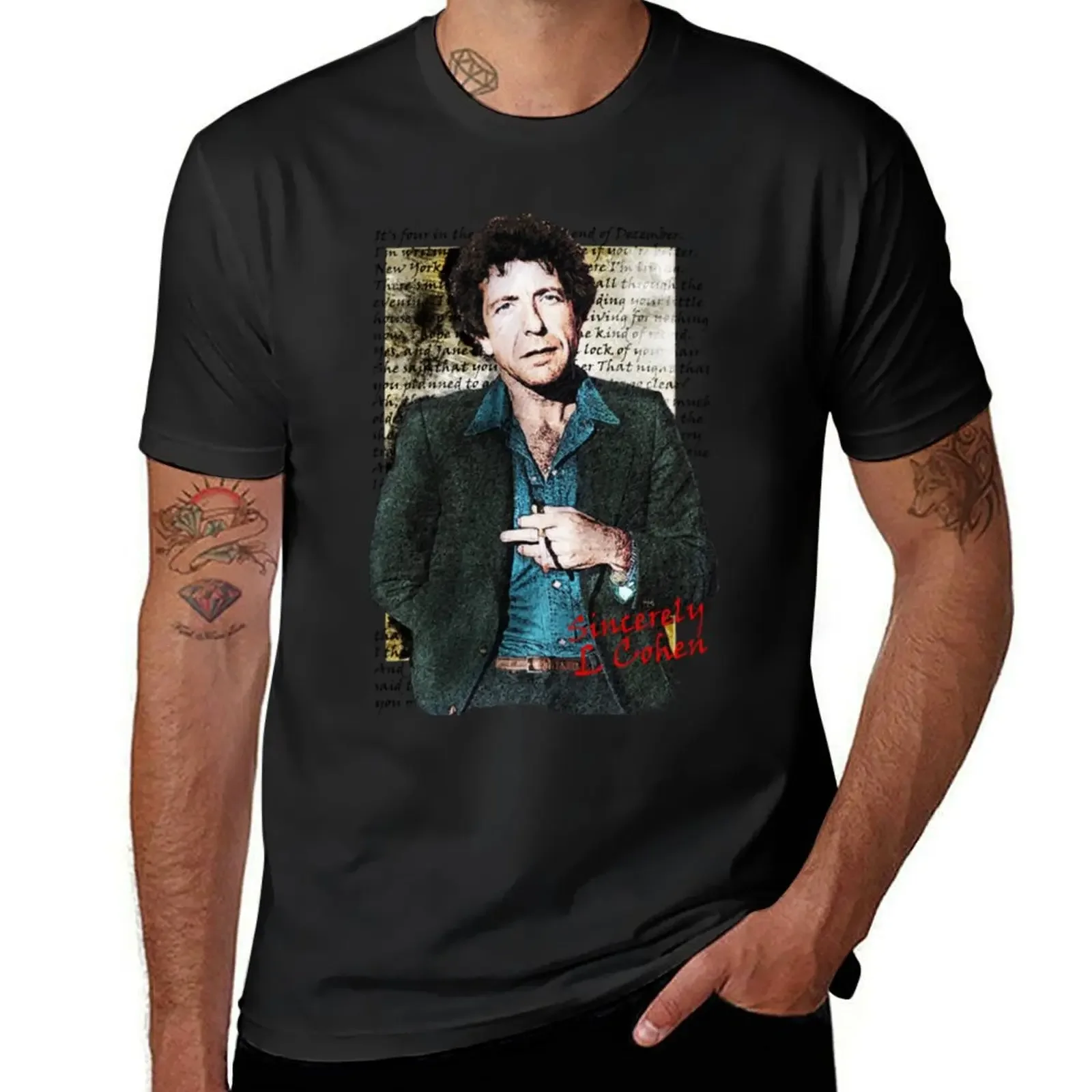 Leonard Cohen Famous Blue Raincoat T-Shirt anime tshirt Short sleeve tee Blouse mens graphic t-shirts big and tall