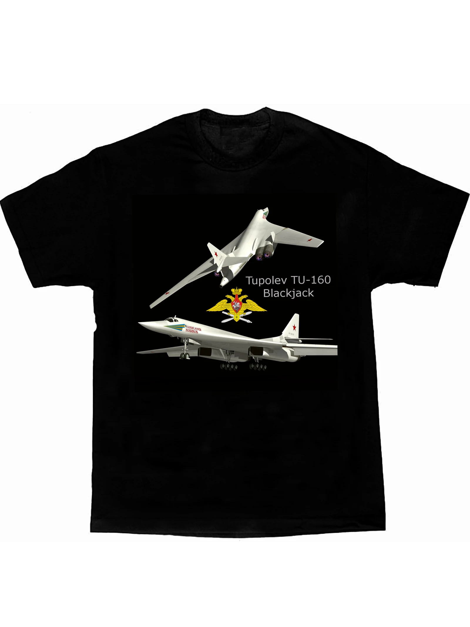 Russian Tupolev Tu-160 Blackjack Strategic Bomber T Shirt. Short Sleeve 100% Cotton Casual T-shirts Loose Top Size S-3XL