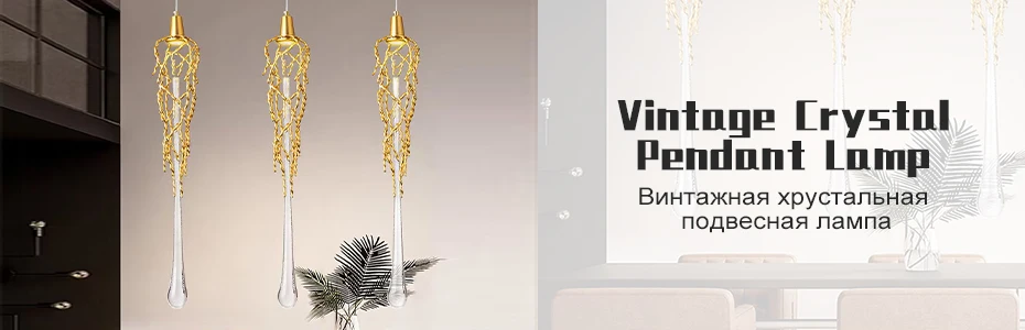 Lámpara de cristal para mesita de noche, luz de pared Interior de cristal para dormitorio, escaleras, sala de estar, gota de agua dorada de lujo