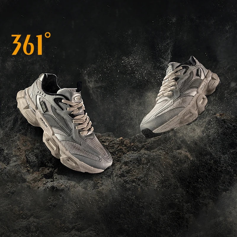 

361 Degrees Men Sport Shoes New Retro Casual Classic Versatile Breathable Stable Cushioning Thick-soled Male Sneakers 672446761F