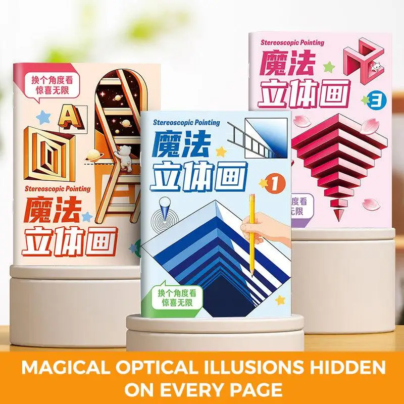 1/3Pcs 3D Stereo Kids Educational Graffiti , Fun & Creative Painting Doodle Book