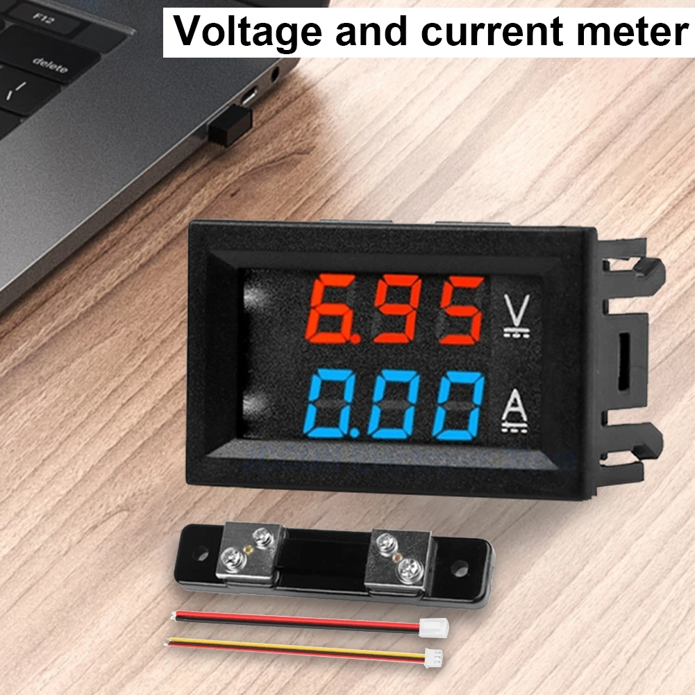 Digital Voltmeter Ammeter DC0-100V 10A 50A 100A Voltage Current Meter 0.56inch LED Display High Precision Measuring Tool