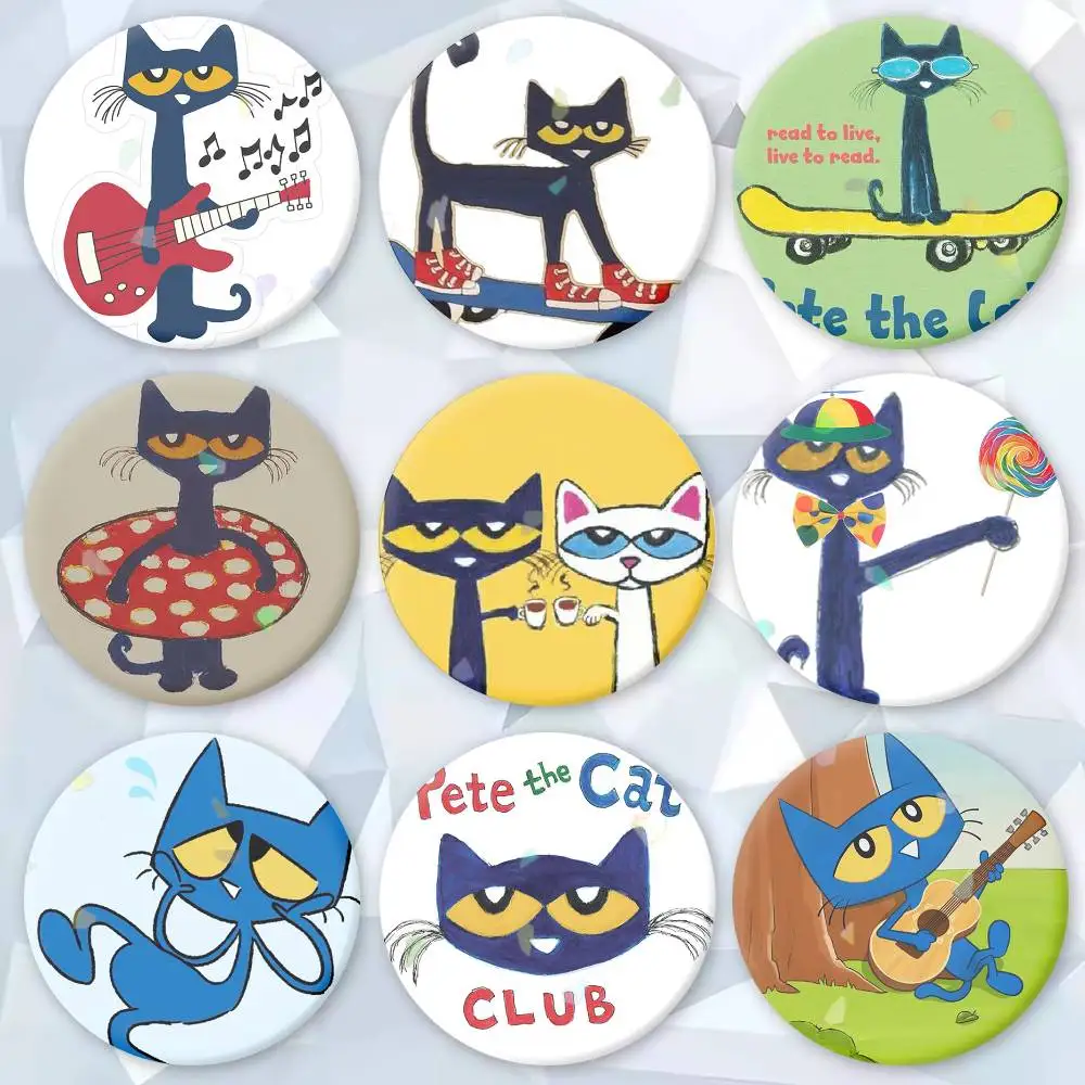 

Cute p-Pete cat Brooches Cartoon Badge Pins Backpack Hat Accessories Friend Gift