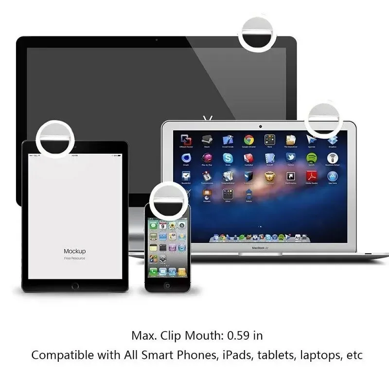 Светодиодное кольцо с USB зарядкой, селфи-кольцо, совместимое с iPhone, Samsung, Xiaomi, объектив для мобильного телефона