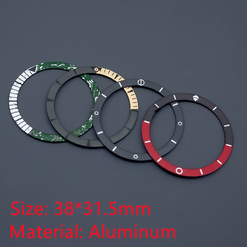 Nuevo SKX007 SKX009 bisel de aluminio inserto de bisel de reloj compatible con caja de reloj de 40mm SRPD tortuga atún enlatado accesorios de reloj de buceo para hombres