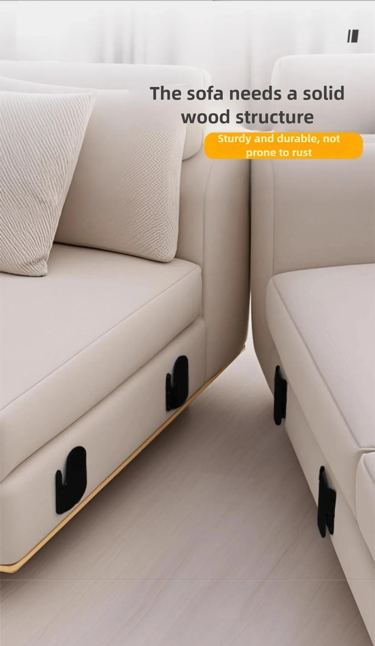 4-teilige Verbindungsstücke für Ecksofas, universelle Verbindungselemente für Ecksofas, einfach zu installierende Couch-Clips für Ecksofas, robuste Verbindung. – Detail 6