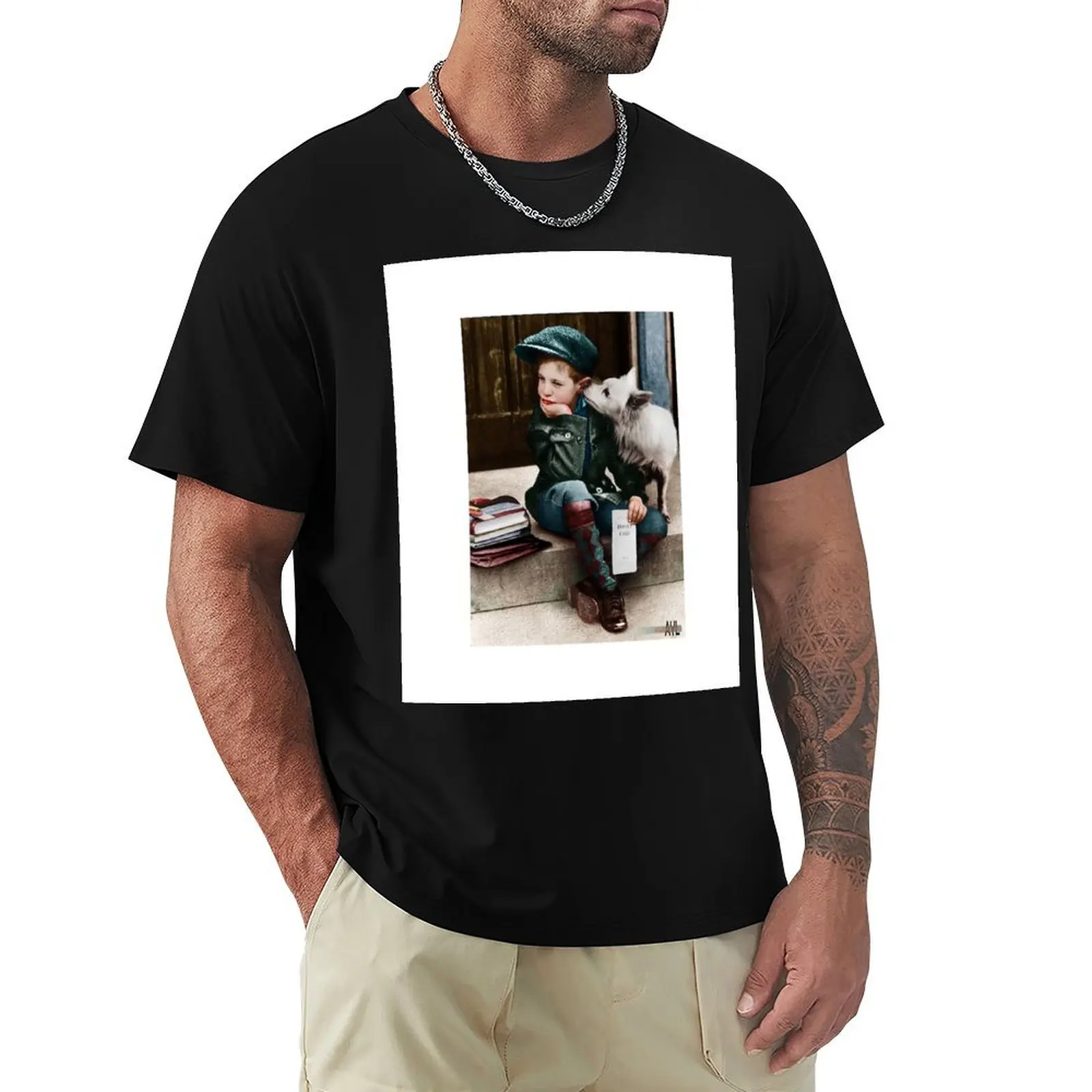 A Report Card Colorized Side Street Scene T-Shirt Holiday Simple Tee Shirt