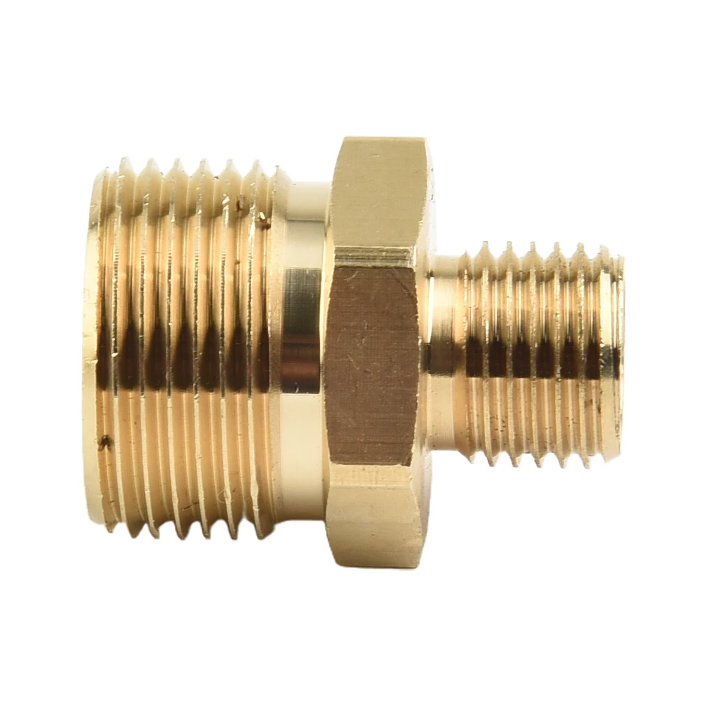 Brass High Pressure Washer M22 Male To M22 15mm Male Brass High Pressure Coupler Pipe Adapter For Garden Hose Quick Connect