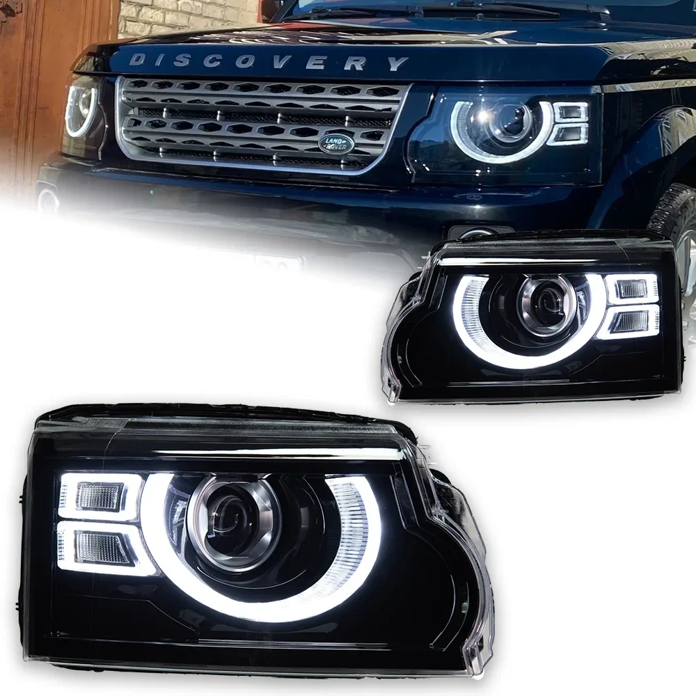 

Car Styling Head Lamp for Discovery Headlights 2010-2017 Discovery 4 LED Headlight DRL Angel Eye Projector Lens Beam Accessories