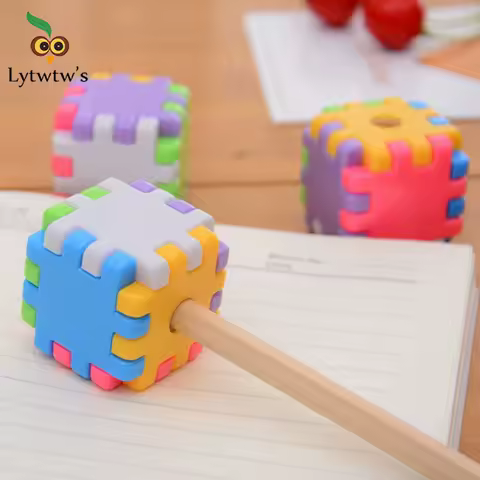 Kawaii Creative Blocks Pencil Sharpener Stationery School Office Supplies Novelty Gift Cube Funny