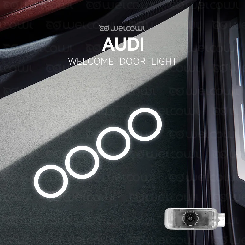 Welcome Light For Audi Sline A1 A3 A4L A5 A6L A7 Q5 Q7 A8 R8 B5 B6 B8 C5 C8 Car Door Icon HD LED Projector Ghost Shadow Light