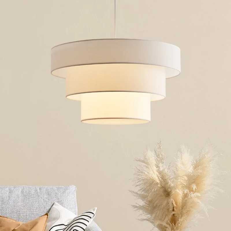 

Nordic Creative Fabric Pendant Lights Japanese Wabi-Sabi Bedroom Study Chandelier Lighting Living Dining Room Homestay Lamps