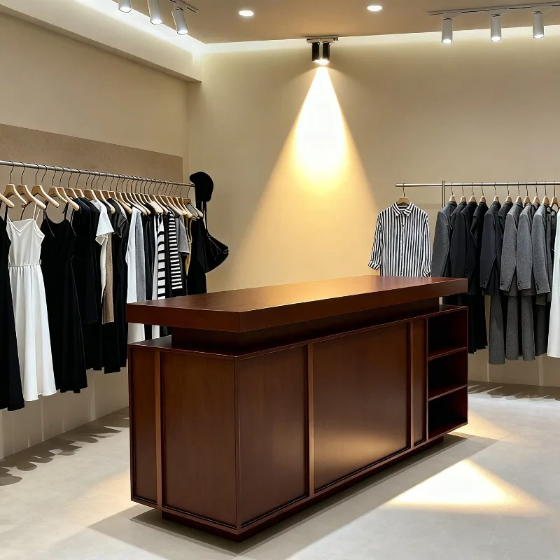 Clothing store checkout page Women's clothing store Bar counter Paint Zhongdao cabinet Display stand Beauty salon Reception