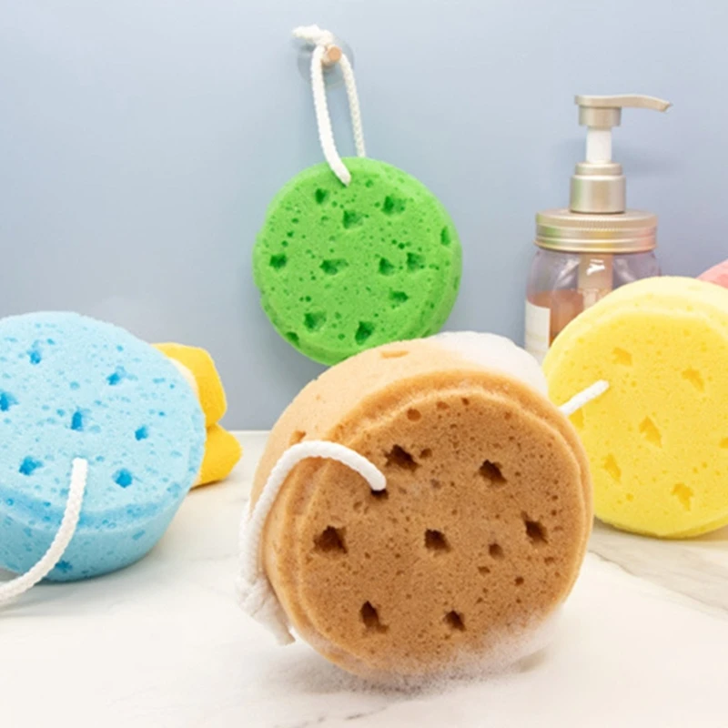 

Round Bath Scrubber Improve Skin Texture Remove Dead Cells Spa for Women and Men